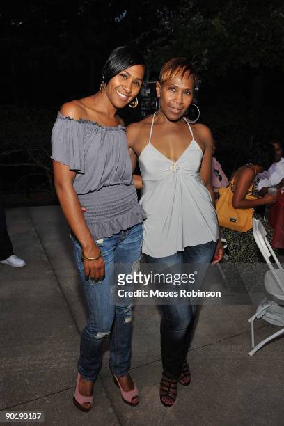 Actress Terri J. Vaughn and her mother Helen Vaughn attend Vaughn's birthday party at a Private Residence on August 29, 2009 in Atlanta, Georgia.