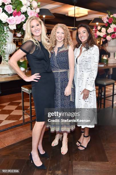 Amber Estabrook, Gina Gervino and Audra Asencio attend Lynn Hirschberg Celebrates W Magazine's It Girls With Dior at A.O.C on January 6, 2018 in Los...