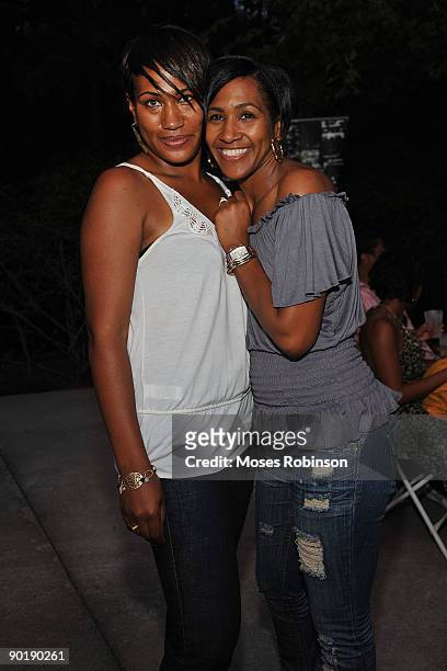 Tracy Ward with her sister actress Terri J. Vaughn attend Vaughn's birthday party at a Private Residence on August 29, 2009 in Atlanta, Georgia.