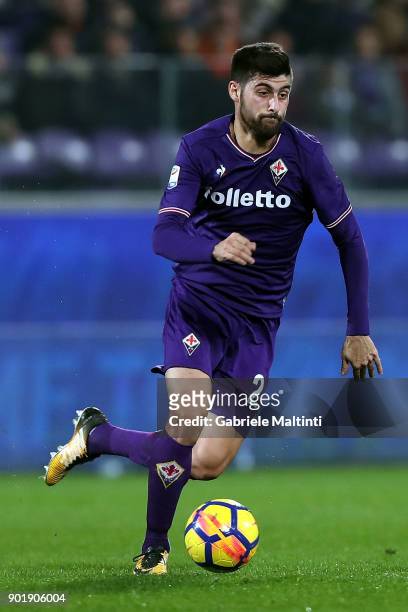 Marco Benassi of ACF Fiorentina in action during the serie A match between ACF Fiorentina and FC Internazionale at Stadio Artemio Franchi on January...