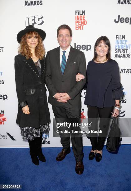 Lynn Shelton, President of Film Independent, Josh Welsh and Bonnie Tiburzi Caputo attend the Film Independent Spirit Awards Nominee Brunch at BOA...