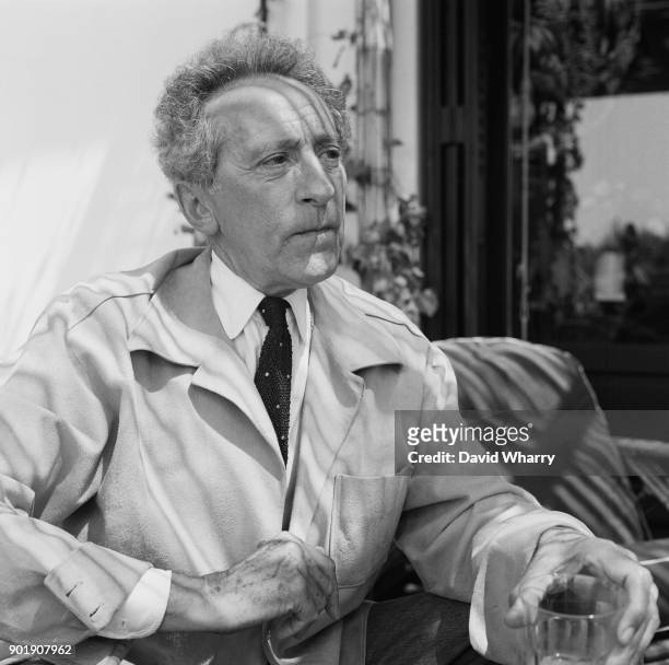 French writer, artist and filmmaker Jean Cocteau in the south of France, August 1956.