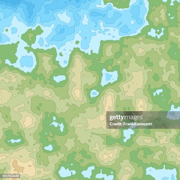 simple topographic map height lines square - generic location stock illustrations