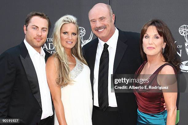 Prodcuer Jay McGraw, actress Erica Dahm, Dr. Phil McGraw and wife Robin McGraw arrive at the 36th Annual Daytime Emmy Awards at The Orpheum Theatre...