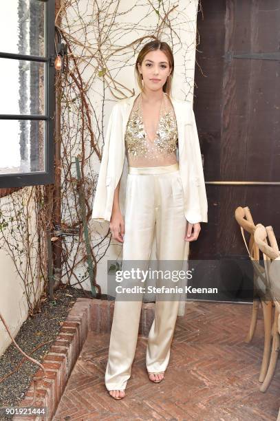 Sistine Stallone attends Lynn Hirschberg Celebrates W Magazine's It Girls With Dior at A.O.C on January 6, 2018 in Los Angeles, California.