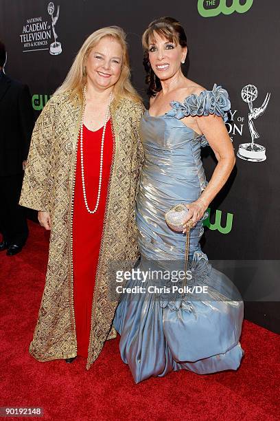Actress Elvera Roussel and Actress Kate Linder arrive at the 36th Annual Daytime Emmy Awards at The Orpheum Theatre on August 30, 2009 in Los...