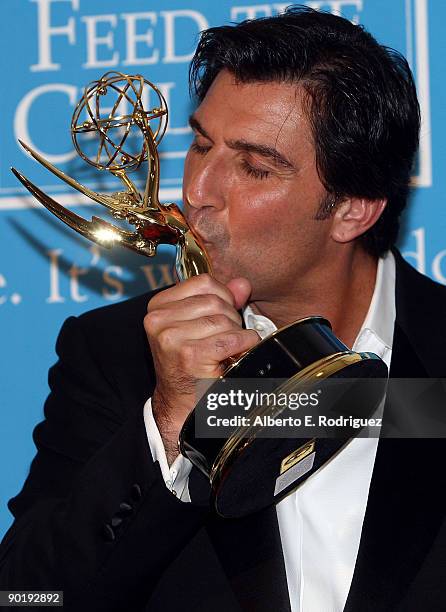 Actor Vincent Irizarry poses in the press room during the 36th Annual Daytime Emmy Awards at The Orpheum Theatre on August 30, 2009 in Los Angeles,...