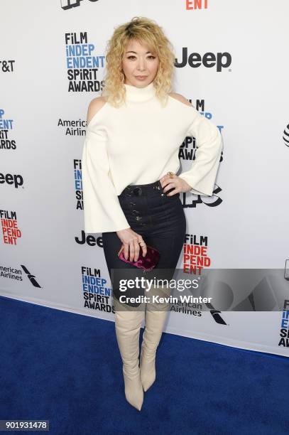 Katherine Castro attends the Film Independent Spirit Awards Nominee Brunch at BOA Steakhouse on January 6, 2018 in West Hollywood, California.