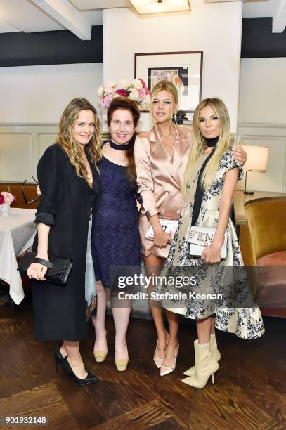 Alicia Silverstone, Lynn Hirschberg, Kelly Rohrbach and Erica Pelosini attend Lynn Hirschberg Celebrates W Magazine's It Girls With Dior at A.O.C on...