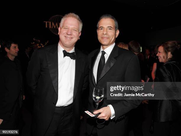 Personality Glenn Beck and TIME managing editor Richard Stengel attend Time's 100 Most Influential People in the World Gala at the Frederick P. Rose...