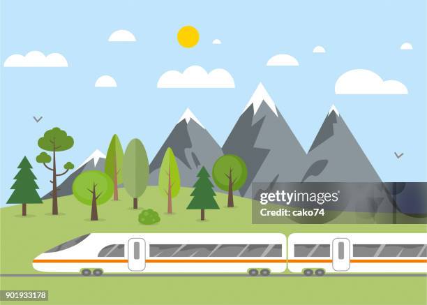 high speed train - aerodynamics stock illustrations