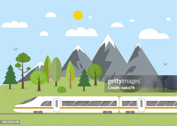 high speed train - streamline stock illustrations