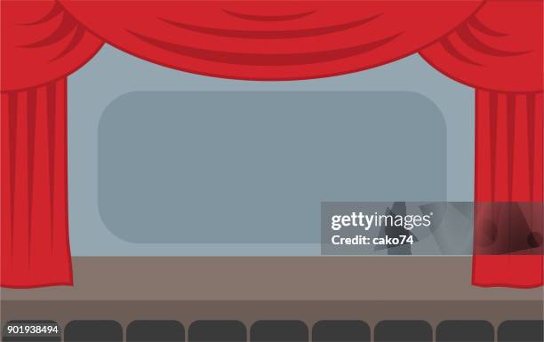 stage curtain - theatrical performance stock illustrations