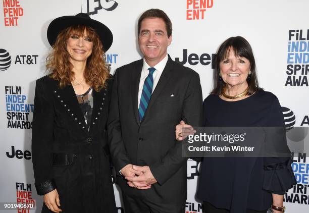 Lynn Shelton, President of Film Independent, Josh Welsh and Bonnie Tiburzi Caputo attend the Film Independent Spirit Awards Nominee Brunch at BOA...