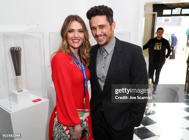 Amy Purdy and James Franco attend GOLD MEETS GOLDEN: The 5th Anniversary Refreshed by Coca-Cola, Globes Weekend Gets Sporty with Nicole Kidman and...