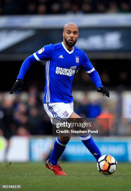 David McGoldrick of Ipswich Town during the Emirates FA Cup third round match between Ipswich Town and Sheffield United at Portman Road on January 6,...