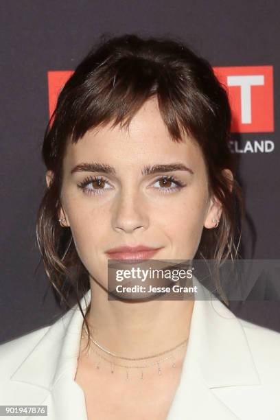 Emma Watson attends The BAFTA Los Angeles Tea Party at Four Seasons Hotel Los Angeles at Beverly Hills on January 6, 2018 in Los Angeles, California.