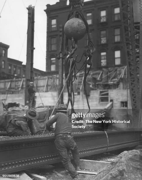 Radio City Music Hall construction workers, New York, New York, 1929.