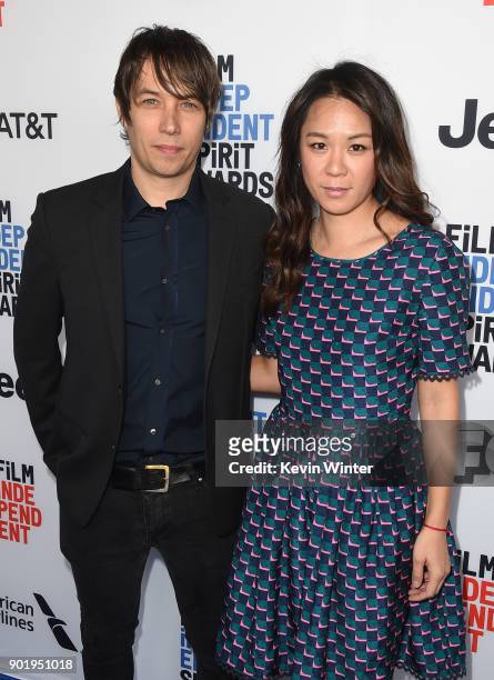 Sean Baker and Samantha Quan attend the Film Independent Spirit Awards Nominee Brunch at BOA Steakhouse on January 6, 2018 in West Hollywood,...