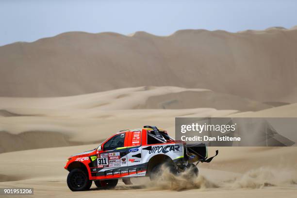 Martin Prokop of the Czech Republic and Ford MP-Sports CZ drives with co-driver Jan Tomanek of Czech Republic in the F150 Evo Ford car in the Classe...