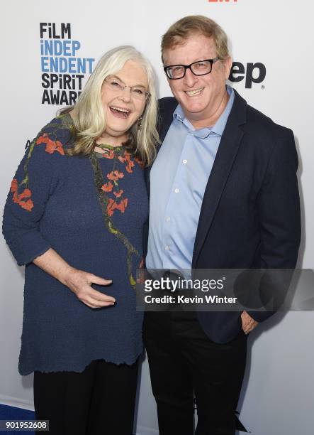 Lois Smith and Uri Singer attend the Film Independent Spirit Awards Nominee Brunch at BOA Steakhouse on January 6, 2018 in West Hollywood, California.