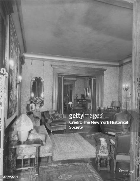 Former home of Fanny Brice, 76th Street, ante-room, Long Island, New York, New York, 1929.
