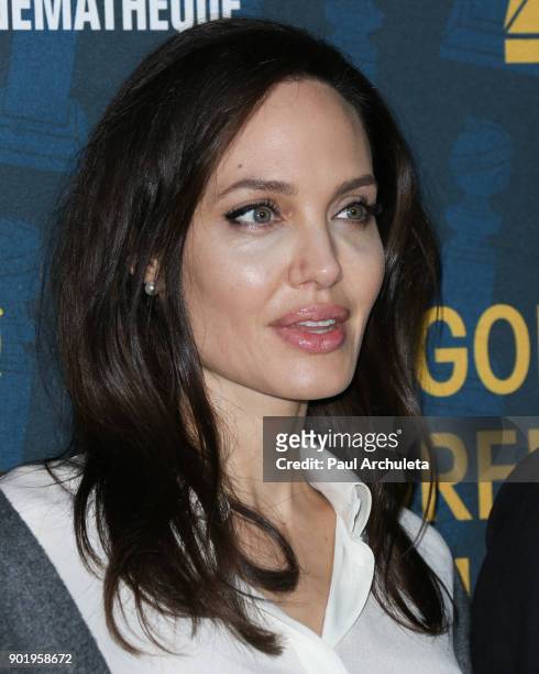 Actress / Director Angelina Jolie attends the HFPA and American Cinematheque present The Golden Globe Foreign-Language Nominees Series 2018 Symposium...