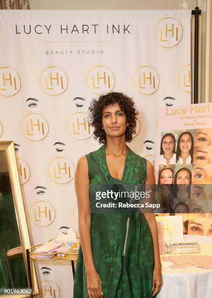Poorna Jagannathan attends the HBO LUXURY LOUNGE presented by ANCESTRY on January 6, 2018 in Beverly Hills, California.
