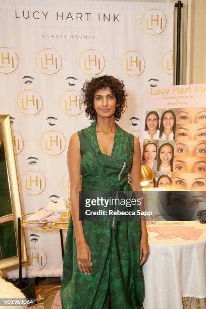 Poorna Jagannathan attends the HBO LUXURY LOUNGE presented by ANCESTRY on January 6, 2018 in Beverly Hills, California.