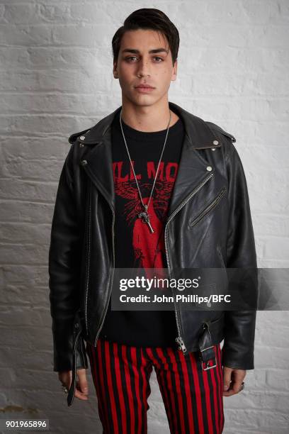 Samuel Bensoussan attends the River Island x Blood Brother Party during London Fashion Week Men's January 2018 at Hoxton Basement on January 6, 2018...
