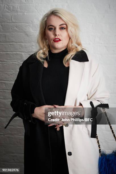 Felicity Hayward attends the River Island x Blood Brother Party during London Fashion Week Men's January 2018 at Hoxton Basement on January 6, 2018...