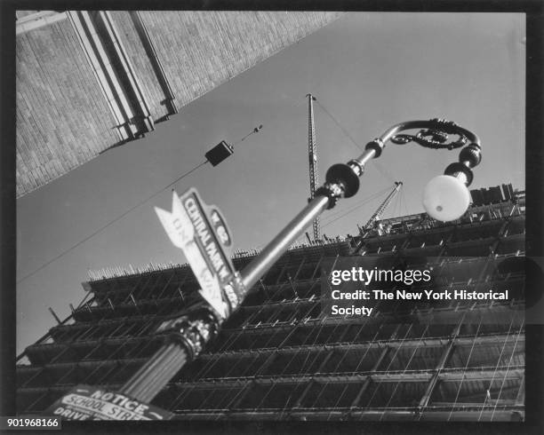 1926 NYC B&W photo of construction worker at 62nd & CPW 1926 NYC B&W photo of construction worker at 62nd & CPW