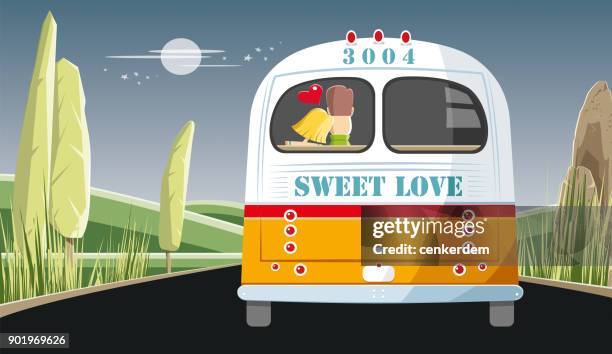 love sweet love - car back stock illustrations
