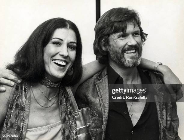 Songwriter Kris Kristofferson and Rita Coolidge attending "Kris Kristofferson Concert" on September 23, 1977 at Radio City Music Hall in New York...