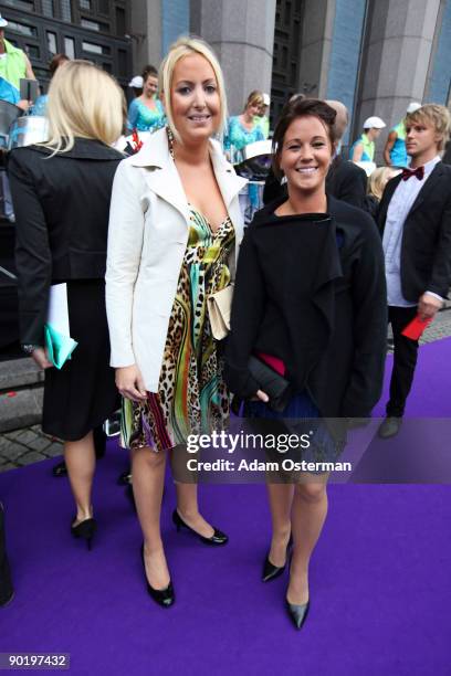 Emma Pernald and guest attend the Polar Music Prize 2009 on August 31, 2009 in Stockholm, Sweden.