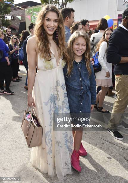 Dancer Allison Holker and Weslie Fowler pose for portrait at the premiere of Warner Bros. Pictures' "Paddington 2" After Party on January 6, 2018 in...