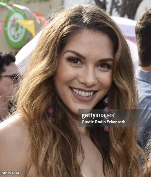 Dancer Allison Holker poses for portrait at the premiere of Warner Bros. Pictures' "Paddington 2" After Party on January 6, 2018 in Los Angeles,...