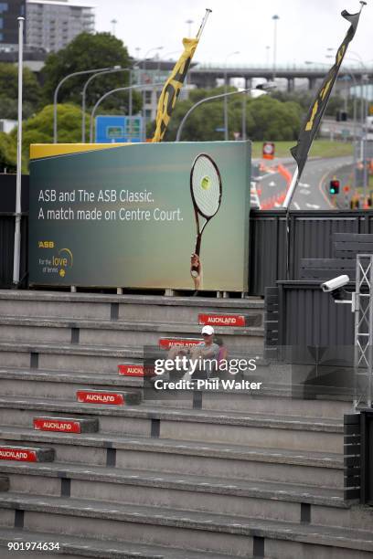 Empty seats before the Womens SIngles Final on day seven of the ASB Women's Classic at ASB Tennis Centre on January 7, 2018 in Auckland, New Zealand.