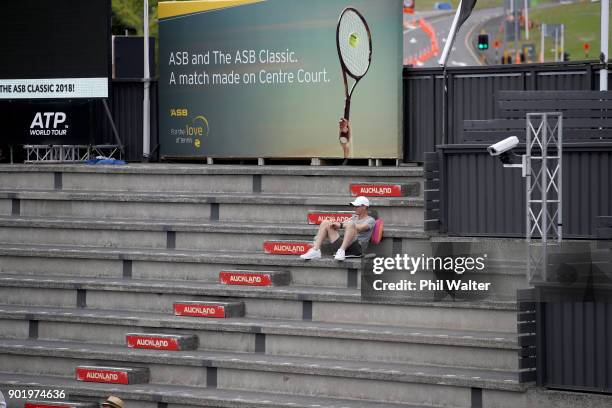 Empty seats before the Womens SIngles Final on day seven of the ASB Women's Classic at ASB Tennis Centre on January 7, 2018 in Auckland, New Zealand.