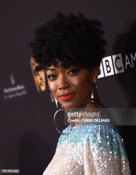 Actress Sonequa Martin-Green arrives for the BAFTA Los Angeles Awards Season Tea Party at the Four Season Hotel in Beverly Hills, California, on...