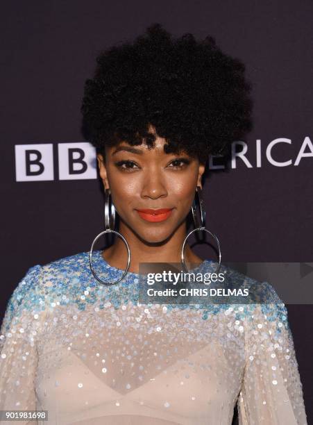 Actress Sonequa Martin-Green arrives for the BAFTA Los Angeles Awards Season Tea Party at the Four Season Hotel in Beverly Hills, California, on...