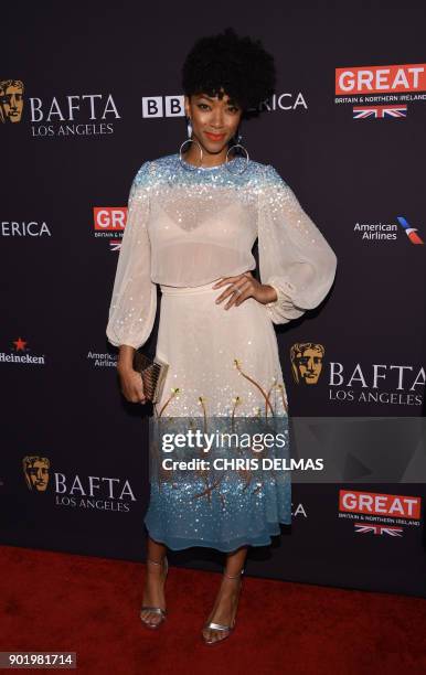 Actress Sonequa Martin-Green arrives for the BAFTA Los Angeles Awards Season Tea Party at the Four Season Hotel in Beverly Hills, California, on...