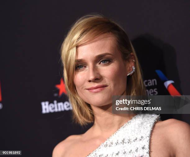 Actress Diane Kruger arrives for the BAFTA Los Angeles Awards Season Tea Party at the Four Season Hotel in Beverly Hills, California, on January 6,...