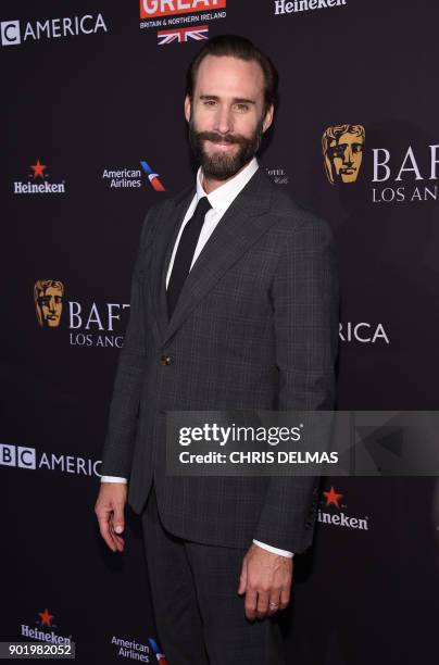 Actor Joseph Fiennes arrives for the BAFTA Los Angeles Awards Season Tea Party at the Four Season Hotel in Beverly Hills, California, on January 6,...