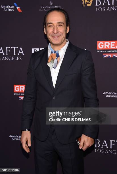 Composer Alexandre Desplat arrives for the BAFTA Los Angeles Awards Season Tea Party at the Four Season Hotel in Beverly Hills, California, on...