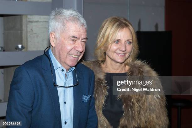 Egil Olsen and Sigrun Vedelden attend the Sport Gala Awards at the Olympic Amphitheater on January 6, 2018 in Hamar, Norway.