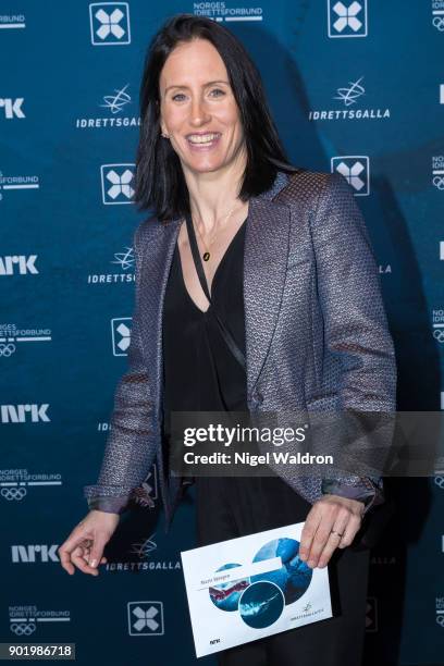 Marit Bjorgen attends the Sport Gala Awards at the Olympic Amphitheater on January 6, 2018 in Hamar, Norway.