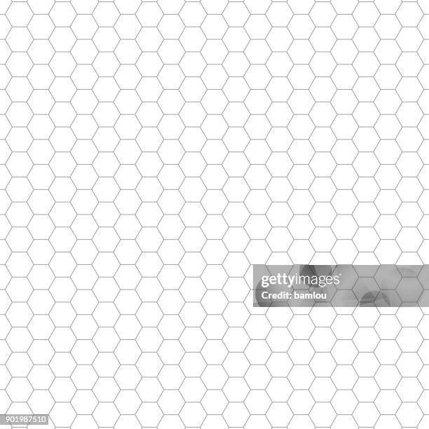 hexagon seamless pattern background - honeycomb stock illustrations