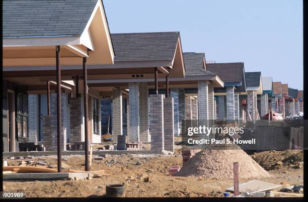 The Home Investment partnership program is building an affordable housing project near El Cenizo colonias April, 1996 in Laredo, Texas. Colonias are...