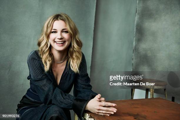 Emily VanCamp from FOX's 'The Resident' poses for a portrait during the 2018 Winter TCA Tour at Langham Hotel on January 4, 2018 in Pasadena,...
